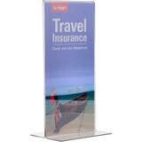 Arte Display T Tipi Dikey 10X21CM Pleksi Masaüstü Şeffaf Föylük Broşürlük Fiyatlık 5li Paket