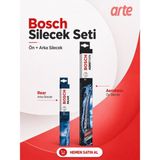 Arte Ford Ecosport Kas. 2017-2026 Uyumlu | Bosch Aerotwin Serisi Ön ve Arka Silecek Takımı | 3'lü Set |