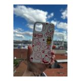 Arteba Global Realme C55 Uyumlu Baskılı Beyaz Telefon Kılıfı