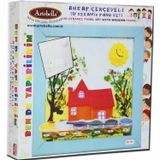 Artebella 04 I Çocuk Ahşap Çerçeveli 3D Seramik Pano Boyama Seti
