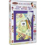 Artebella 07 I Ahşap Çerçeveli Mandala Tuval Boyama Seti + 6 Yaş 20x30 cm