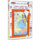 Artebella 08 I Ahşap Çerçeveli Mandala Tuval Boyama Seti + 6 Yaş 20x30 cm