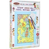 Artebella 09 I Ahşap Çerçeveli Mandala Tuval Boyama Seti + 6 Yaş 20x30 cm