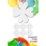 Artebella 20 cm Yonca Pres Kompozit Tuval 6'lı Set