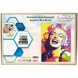 Artebella 35x50 cm Numaralı Marilyn Monroe Kompozit Tuval Boyama