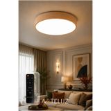 Arteluz Ahsap Gorunumlu Modern Metal Plafonyer Avıze (30 Cm)