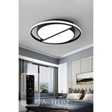 Arteluz Kesik Yuvarlak Model Modern Plafonyer Avize (50 Cm) Antrasit