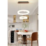 Arteluz Luxury Pınterest Model Modern Avize - Beyaz - ARTELUZ LUXURY PINTEREST MODEL MODERN ÇİFT KATLI SARKIT AVİZE (50+33 CM)