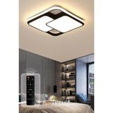 Arteluz Modern Çift Kare Tavan LED Avize 3 Renk Işıklı Uzaktan Kumandalı Dimmer Özellikli - 1 - Çok Renkli