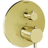Artema A4325874 Soft Altın Root Round Ankastre termostatik Banyo Bataryası