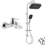 Artema Flo S Banyo Bataryası + Doppo Prime Lux Tepe Duş Sistemi - 1 - Krom