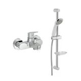 Artema Flow Round Banyo Batarya Artema Solo C Sürgülü Krom El Duşu Seti