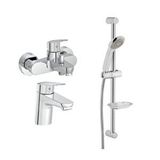 Artema Flow Round Lavabo Banyo Batarya Artema Solo C Sürgülü Krom El Duşu Seti