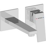 Artema Minimax Square Ankastre Lavabo Bataryası Kısa Krom A43592 - 1