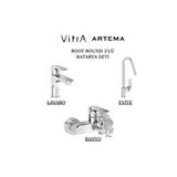 Artema Root Round Krom Lavabo-banyo-eviye Bataryası 3'lü Set A42705-a42725-a42742 Gri