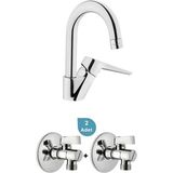 Artema Solid S Kuğu Lavabo Bataryası + 2'li Ara Musluk Set - 1 - Krom