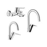 Artema Solid S Kuğu Lavabo Eviye Mutfak Ve Banyo Batarya Seti A42444 + A42148 + A42442 Krom