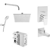 Artema Vitra Flow Square A49305 Ankastre Duş Seti Krom A49305 - 1