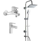 Artema Win S Banyo Bataryası + Lavabo Bataryası +Duxxa Trend Robot Duş Seti - std - Gümüş