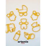 Artemia Home 8’li Bebek Temalı Kurabiye Kalıbı Seti | Doğum & Hastane Karşılama | Baby Shower Kurabiye Kalıbı - 8 Adet