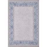 Artemis Halı 09145A Gri Lacivert Retro Figürlü Halı LACİVERT GRİ 80 x 150