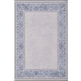 Artemis Halı 09145A Gri Lacivert Retro Figürlü Halı
