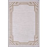 Artemis Halı Alegra 09100E Krem Gold Çizgi Desenli Bambu Halı