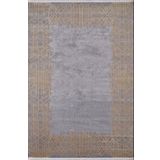 Artemis Halı Alegra 09111D Gold Antrasit Çizgi Desenli Bambu Halı ANTRASİT GOLD 100 x 200