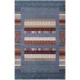 Artemis Halı Bella 06475B Gri Mavi Retro Bohem Tarz İpek Halı GRİ MAVİ 100 x 300