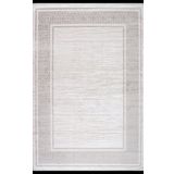 Artemis Halı Mina 03026B Kemik Gri Çizgili Desen Bambu Halı