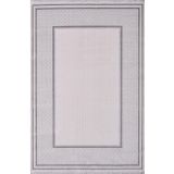 Artemis Halı Mina 09099C Krem Gri Çizgi Desenli Bambu Halı KREM GRİ 120 x 180