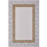 Artemis Halı Mina 09101D Gri Gold Çerçeve Desen Bambu Halı GRİ GOLD 80 x 150
