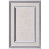 Artemis Halı Murano 09165E Bej Lacivert Çizgili Çerçeveli Yün Halı LACİVERT BEJ 100 x 300