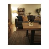 Artepieza co. Siyah Beyaz Camlı Metal Salon Bahçe ve Balkon Tipi Dekoratif Fener-Şamdan Mumluk Fener 10*6 cm