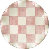 Arter Home Damalı Pembe 6'lı Pasta Tabağı