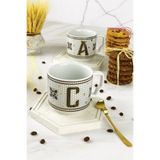 Arter Home Hermoni Monogram Porselen Harf Kupa - Ç Harfi