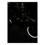 ARTES MOTO KAPLAMA MERKEZİ Motorsiklet jantı için 17 inch uyumlu reflektörlü Beyaz yarım jant sticker(4parça)