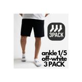 Arteziahn Ankle 1/5 Off-White - Beyaz Unisex Kısa Spor & Lifestyle Havlu Taban 3'Lü Çorap Seti