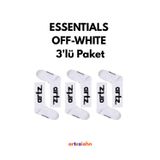 Arteziahn Essentials Offwhite - Beyaz 3'Lü Unisex Spor & Lifestyle Havlu Taban Çorap Paketi