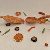 Artful Wooden Ahşap Tahta Kaşık ve Spatula Seti - El Yapımı - Zeytin Ağacı - 30 cm ve 31 cm