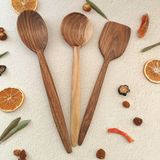 Artful Wooden Ahşap Tahta Servis, Sunum Kaşığı - El Yapımı Ceviz Ağacı - 30 cm