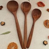 Artful Wooden Ahşap Tahta Servis ve Sunum Kaşığı Seti - El Yapımı - Ceviz Ağacı