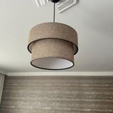 Art&Gift Kumbeji Kumaş Kaplama Pasta Sarkıt Yatak Odası Avize Salon Avize Yemek Odası - Kum Beji
