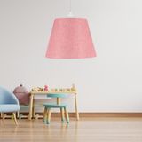 Art&gift Sofia Konik Tavan Sarkıt Pembe Kırçıl Kumaş Çocuk Odası Hol Mutfak Avize - Beyaz - Pembe