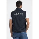 Arthur Erkek Yazlık Nakış Işlemeli Özel Güvenlik Yeleği - Önden Yazılı ve Reflektörlü - Siyah - 2XL