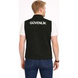 Arthur Nakış Işlemeli 3 Cepli Önden Yazılı Erkek Yazlık Özel Güvenlik Yeleği - Siyah - 2XL