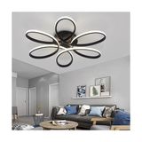 Artı Aydınlatma Papatya Plafonyer Ledli Avize Modern Mutfak LED Salon Avize - Beyaz LED - Siyah