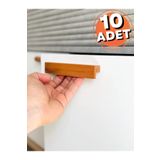 ARTI WOODS Dolap Kulpu, 10 Adet - 64mm (6,4 CM) - Doğal Ahşap Kulp, Cekmece Kulpu, Mutfak Dolap Kulplari,