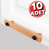 Artı Woods Dolap Kulpu, 10 Adet - Doğal Ahşap Kulp, Cekmece Kulpu, Mutfak Dolap Kulplari ,mobilya Kulpları - 64 mm ( 6,4 cm )