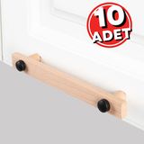 Artı Woods Dolap Kulpu, 10 Adet - Doğal Ahşap Kulp, Cekmece Kulpu, Mutfak Dolap Kulplari ,mobilya Kulpları - 64 mm ( 6,4 cm ) - Gümüş